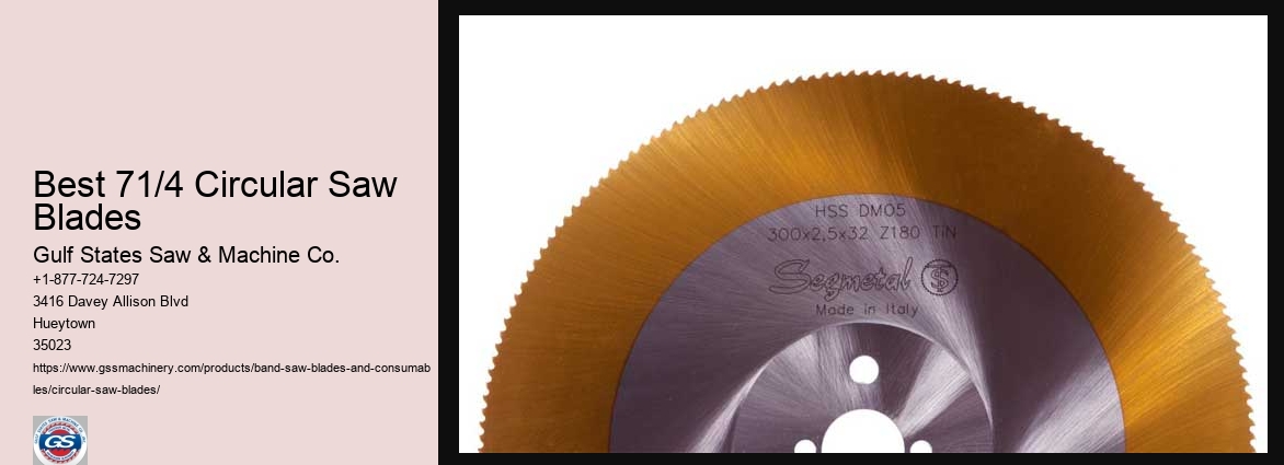 Best 71/4 Circular Saw Blades