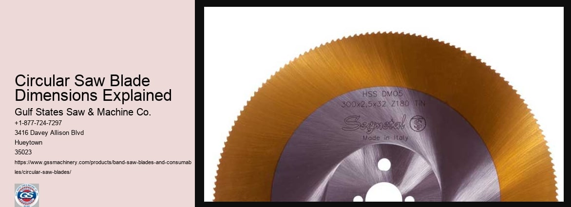 Circular Saw Blade Dimensions Explained